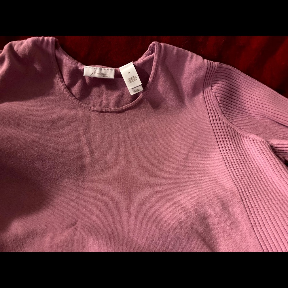 PLUS SIZE LAVENDER/PINK SWEATER/TUNIC